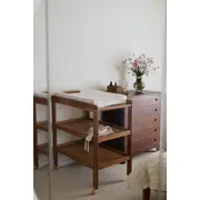 Masa Infasat Pentru Bebelusi, Lemn Masiv, Noble Vintage, Cu 2 Rafturi De Depozitare Inalte Pjb270125