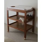 Masa Infasat Pentru Bebelusi, Lemn Masiv, Noble Vintage, Cu 2 Rafturi De Depozitare Inalte Pjb270125