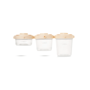 Pachet 3 Caserole Cu Capac Pentru Pastrarea Alimentelor, Crem Pjb25642