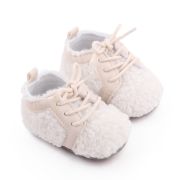 Pantofiori pentru bebelusi, ivoire, cu design pufos si talpa antiderapanta chd2676-2-va5