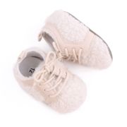 Pantofiori pentru bebelusi, ivoire, cu design pufos si talpa antiderapanta chd2676-2-va5