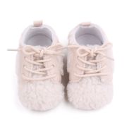 Pantofiori pentru bebelusi, ivoire, cu design pufos si talpa antiderapanta chd2676-2-va5