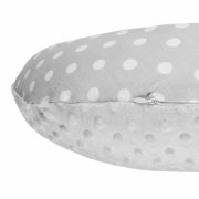 Perna alaptare, New Baby, Diametru 16 cm, Lungime in jurul circumferintei 125 cm, Bumbac+tesatura Minky, 100% antialergic, Husa detasabila, 0 luni+, Grey BYN39075