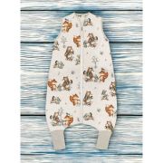 Sac de dormit, MimiNu, Cu picioruse, De iarna, Din bumbac certificat Oeko Tex Standard 100, Cu fermoar pe mijloc, 103 cm, 2-6 ani, 2.5 Tog, Design, Time for fun BYN6426972026963