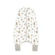 Sac de dormit, MimiNu, Cu picioruse, De iarna, Din bumbac certificat Oeko Tex Standard 100, Cu fermoar pe mijloc, 87 cm, 3 luni - 2.5 ani, 2.5 Tog, Design, Ducklings Beige BYN6426972026987