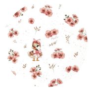 Sac de dormit, MimiNu, Cu picioruse, De iarna, Din bumbac certificat Oeko Tex Standard 100, Cu fermoar pe mijloc, 87 cm, 3 luni - 2.5 ani, 2.5 Tog, Design, Ducklings Powdery Pink BYN6426972026970