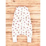 Sac de dormit, MimiNu, Cu picioruse, De iarna, Din bumbac certificat Oeko Tex Standard 100, Cu fermoar pe mijloc, 87 cm, 3 luni - 2.5 ani, 2.5 Tog, Design, Ducklings Powdery Pink BYN6426972026970