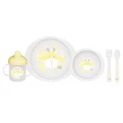 Set Complet De Masa, 5 Piese,   Giraffe Party,   Mustard Pjb52824