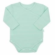 Set pentru bebe, New Baby, I AM, 7 piese, Cu botosei, jacheta maneca lunga, caciulita, body cu maneca lunga, pantalonasi si salopeta cu botosei si manusi, 100% bumbac, Marime 56, 0-3 luni, Mint BYN49101