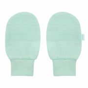 Set pentru bebe, New Baby, I AM, 7 piese, Cu botosei, jacheta maneca lunga, caciulita, body cu maneca lunga, pantalonasi si salopeta cu botosei si manusi, 100% bumbac, Marime 56, 0-3 luni, Mint BYN49101