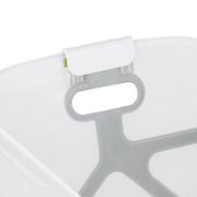 Cadita de baie cu pliere ultra-compacta, Jane, Oasis, Cu doua manere, 68 x 42 x 26 cm, Conform cu standardul european de siguranta EN 17072:2018, White BYN8420421090916