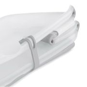 Cadita de baie cu pliere ultra-compacta, Jane, Oasis, Cu doua manere, 68 x 42 x 26 cm, Conform cu standardul european de siguranta EN 17072:2018, White BYN8420421090916