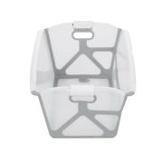 Cadita de baie cu pliere ultra-compacta, Jane, Oasis, Cu doua manere, 68 x 42 x 26 cm, Conform cu standardul european de siguranta EN 17072:2018, White BYN8420421090916