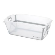 Cadita de baie cu pliere ultra-compacta, Jane, Oasis, Cu doua manere, 68 x 42 x 26 cm, Conform cu standardul european de siguranta EN 17072:2018, White BYN8420421090916