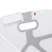 Cadita de baie cu pliere ultra-compacta, Jane, Oasis, Cu doua manere, 68 x 42 x 26 cm, Conform cu standardul european de siguranta EN 17072:2018, White BYN8420421090916