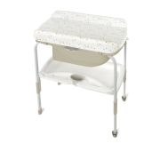 Cadita de baie cu suport, Jane, Flip, Cu 2 pozitii anatomice, Cu masuta de infasat, Cu tavita si compartimente pentru accesorii, Conform cu standardele europene EN 17072:2018EN 12221:2008+A1:2013, Iris BYN8420421087497