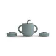 Cana De Antrenament, Cu Pai Flexibil, Din Silicon, Fara Bpa, Bps, Pvc Si Ftalati  2in1, 250 Ml, Blue Pjbcap_b