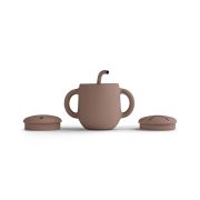 Cana De Antrenament, Cu Pai Flexibil, Din Silicon, Fara Bpa, Bps, Pvc Si Ftalati  2in1, 250 Ml, Rose Pjbcap_r
