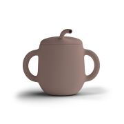 Cana De Antrenament, Cu Pai Flexibil, Din Silicon, Fara Bpa, Bps, Pvc Si Ftalati  2in1, 250 Ml, Rose Pjbcap_r
