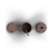 Cana De Antrenament, Cu Pai Flexibil, Din Silicon, Fara Bpa, Bps, Pvc Si Ftalati  2in1, 250 Ml, Rose Pjbcap_r