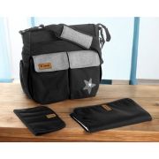 Geanta pentru mamici, Jane, Cu 2 buzunare exterioare, Cu multiple compartimente, Cu saltea de infasat inclusa, 44 x 34 cm, Conform cu standardul de securitate europeana EN 71-3:2019, Soil BYN8420421050453