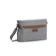 Geanta pentru scutece si organizator carucior, Jane, Cu multiple compartimente, Dimensiune compacta, 32 x 10 x 21 cm, Dim Grey BYN8420421089255