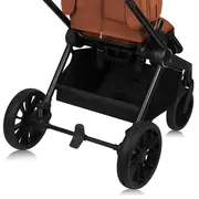 Carucior 2 in 1, Lionelo, Mika Plus, Cadru din aluminiu, Cu landou intarit si salteluta moale, Reversibil, Cu sistem de ventilatie 3D, Cu accesorii, Pana la 22 kg, Conform cu EN1888-1 EN1888-2, EN1466, Maro BYNLO-MIKA_PLUS_2IN1_BROWN_RUST