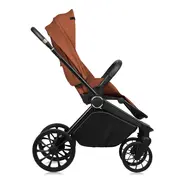 Carucior 2 in 1, Lionelo, Mika Plus, Cadru din aluminiu, Cu landou intarit si salteluta moale, Reversibil, Cu sistem de ventilatie 3D, Cu accesorii, Pana la 22 kg, Conform cu EN1888-1 EN1888-2, EN1466, Maro BYNLO-MIKA_PLUS_2IN1_BROWN_RUST