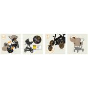 Carucior 3 in 1, Lionelo, Bianka, Transformabil, Cadru aluminiu, Cu landou si salteluta moale, Cu scoica auto testata ADAC, Cu multiple accesorii, Sustine 22 kg, 0 luni+, EN1466:2014+AC:2015, EN1888, Bej BYNLO-BIANKA_3IN1_BEIGE_SAND