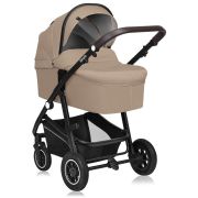 Carucior 3 in 1, Lionelo, Bianka, Transformabil, Cadru aluminiu, Cu landou si salteluta moale, Cu scoica auto testata ADAC, Cu multiple accesorii, Sustine 22 kg, 0 luni+, EN1466:2014+AC:2015, EN1888, Bej BYNLO-BIANKA_3IN1_BEIGE_SAND