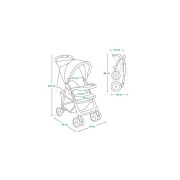 Carucior sport, Lionelo, Emma Plus, Cu tavita, 2 Suporturi pentru pahar, Geanta accesorii, Conform cu standardul european de securitate EN1888-1, Roz BYNLO-EMMA PLUS_CORAL_PINK