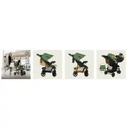 Carucior sport, Lionelo, Emma Plus, Cu tavita, 2 Suporturi pentru pahar, Geanta accesorii, Conform cu standardul european de securitate EN1888-1, Verde BYNLO-EMMA PLUS_GREEN_EMERALD