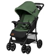 Carucior sport, Lionelo, Emma Plus, Cu tavita, 2 Suporturi pentru pahar, Geanta accesorii, Conform cu standardul european de securitate EN1888-1, Verde BYNLO-EMMA PLUS_GREEN_EMERALD