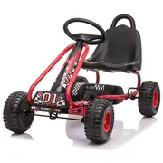Kart cu pedale pentru copii G201 Kidscare, culoare rosu, frana de mana, pentru 3-6 ani, scaun reglabil SUPKC_G201_R