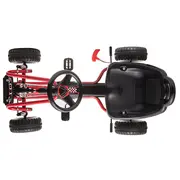 Kart cu pedale pentru copii G201 Kidscare, culoare rosu, frana de mana, pentru 3-6 ani, scaun reglabil SUPKC_G201_R