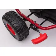 Kart cu pedale pentru copii G201 Kidscare, culoare rosu, frana de mana, pentru 3-6 ani, scaun reglabil SUPKC_G201_R