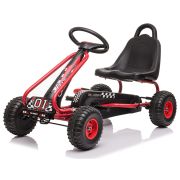 Kart cu pedale pentru copii G201 Kidscare, culoare rosu, frana de mana, pentru 3-6 ani, scaun reglabil SUPKC_G201_R