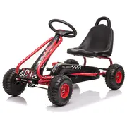 Kart cu pedale pentru copii G201 Kidscare, culoare rosu, frana de mana, pentru 3-6 ani, scaun reglabil SUPKC_G201_R