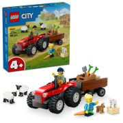LEGO CITY TRACTOR DE FERMA ROSU CU REMORCA SI OI 60461 VIVLEGO60461
