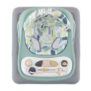 Premergator, Feedo, Pliabil, Cu panou de joaca inclus, Cu inaltime reglabila in 3 pozitii, Cu sistem de franare, Dezvolta abilitatile motorii si senzoriale, Greutate maxima suportata 12 kg, 6 luni+, Mint BYN224212