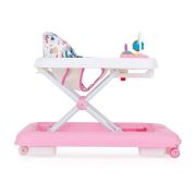 Premergator, Feedo, Pliabil, Cu panou de joaca inclus, Cu inaltime reglabila in 3 pozitii, Cu sistem de franare, Dezvolta abilitatile motorii si senzoriale, Greutate maxima suportata 12 kg, 6 luni+, Red BYN224202