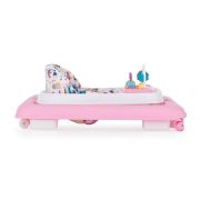 Premergator, Feedo, Pliabil, Cu panou de joaca inclus, Cu inaltime reglabila in 3 pozitii, Cu sistem de franare, Dezvolta abilitatile motorii si senzoriale, Greutate maxima suportata 12 kg, 6 luni+, Red BYN224202
