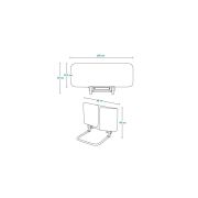 Protectie laterala pat, Lionelo, Lora, Pliabila, Sistem de blocare StandSafe, Geanta de transport inclusa, 105 x 45 cm, Bej BYNLO-LORA_BEIGE_SAND