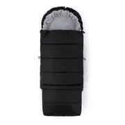 Sac de iarna, Feedo, Multifunctional, 3 in 1, Pentru carucior, landou sau scaun auto, Fermoar care permite scurtarea dimensiunii, Cu snur, 110 cm, 0-3 ani, Black BYN201200