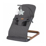 Sezlong balansoar, FreeON, Serene, Pana la 9 kg, Cu centura in 3 puncte, Spatar reglabil in 3 etape, Cu bara de jucarii, 70 x 45 x 56 cm, 0 luni+, Grey BYN84935