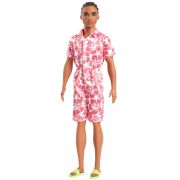 BARBIE PAPUSA BAIAT FASHIONISTAS IN SALOPETA STIL HAWAIAN SI SANDALE VERZI VIVMTDWK44_HYT99