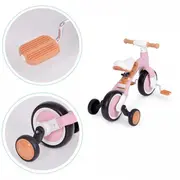 Bicicleta cu pedale 3 in 1 si roti ajutatoare ecotoys lc-v1359 - roz edeedilc-v1359pink