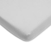 Cearceaf cu elastic, New Baby, Din muselina, Pentru patut 120x60 cm, Din bumbac, 90x150 cm, Certificat Oeko Tex Standard 100, Grey BYN56634