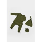 Cutie 4 piese pentru nou nascut - 100% bumbac organic - Verde, BabyCosy JEMBC-CSYM26505