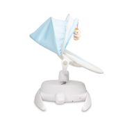 Leagan electric rotativ 360⁰ cu telecomanda, melodii, sunete, senzor de mișcare și inclinare reglabila Caretero OPTI Albastru PMICTERO-8006